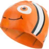 CAMPZ Zwemdop Kinderen, Oranje -Watersportwinkel campz swimming cap kids orange fish 1