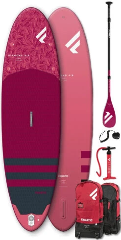 Fanatic Diamond Air SUP Package 9'8" Inflatable SUP With Paddle And Pump
