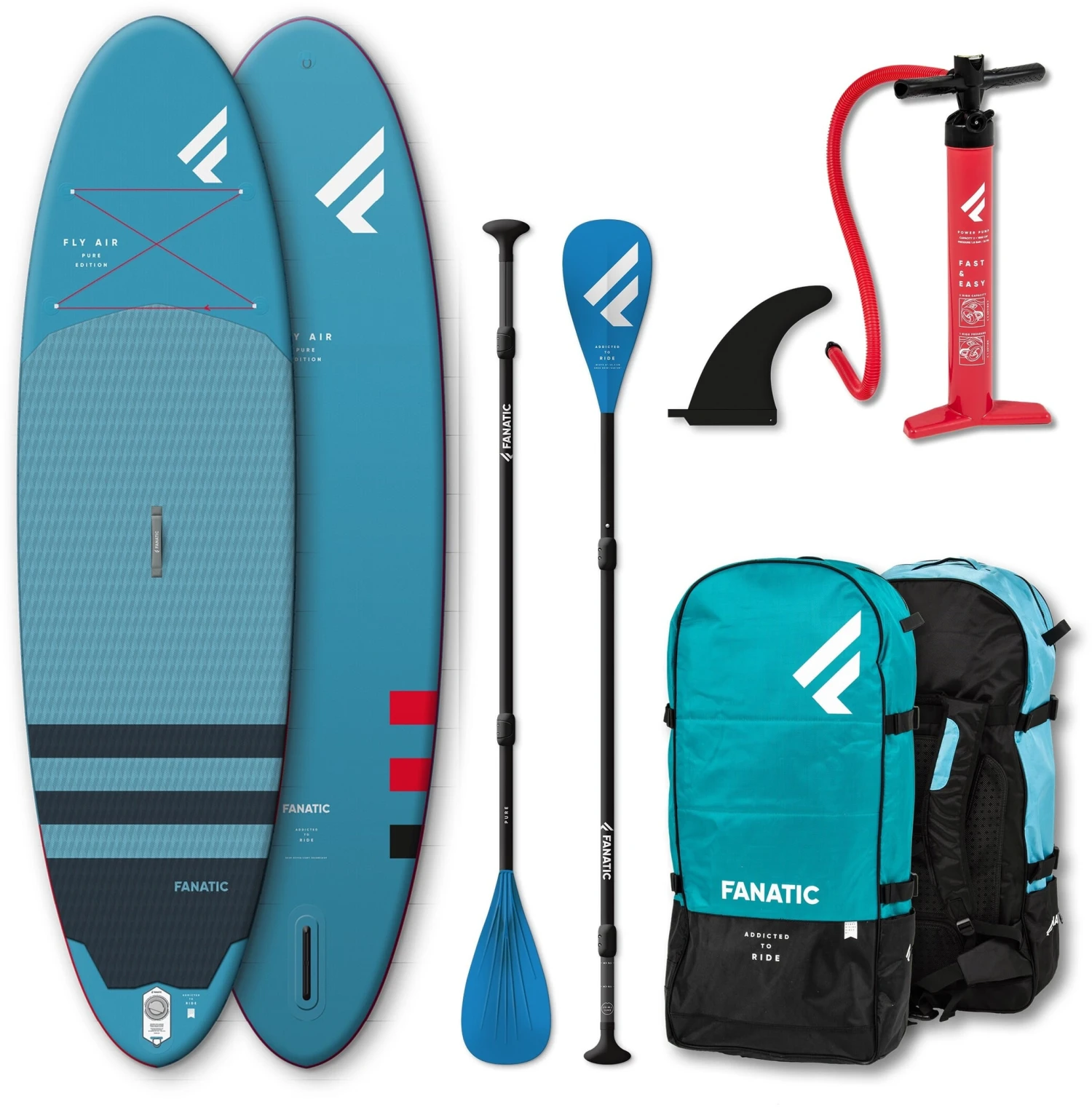 Fanatic Fly Air Premium/Pure SUP-Pakket 10.8" Opblaasbare SUP Met Peddel En Pomp 3 Fanatic Fly Air Premium/Pure SUP-Pakket 10.8" Opblaasbare SUP Met Peddel En Pomp