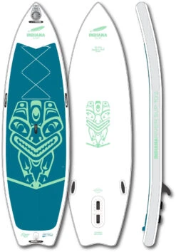 Indiana SUP 10'2 River Opblaasbaar SUP Board, Wit/zwart