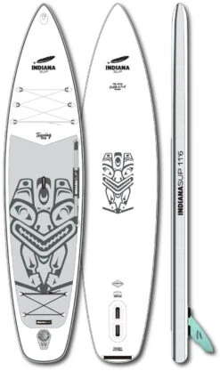 Indiana SUP 11'6 Touring Opblaasbaar SUP Board, Zwart/grijs