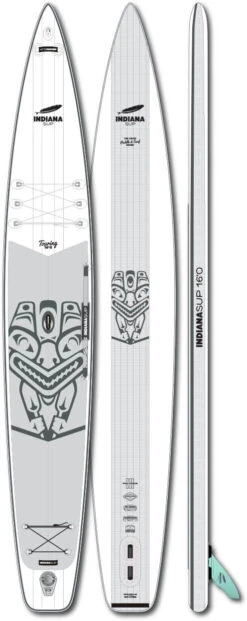 Indiana SUP 16'0 Touring Opblaasbaar SUP Board, Wit/grijs