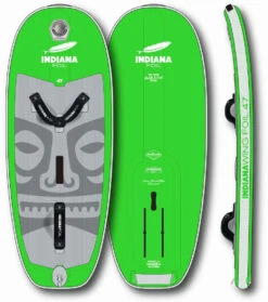 Indiana SUP Wing Foil 47L Opblaasbare SUP, Groen/grijs