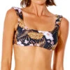 Rip Curl Playabella Square Hals Bikini Top Dames, Zwart/bont -Watersportwinkel rip curl playabella square neck bikini top women black 1