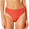 Rip Curl Premium Surf High Waist Cheeky Dames, Rood -Watersportwinkel rip curl premium surf high waist cheeky women red 1