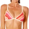 Rip Curl Sun Rays Tri Top Dames, Roze/rood
