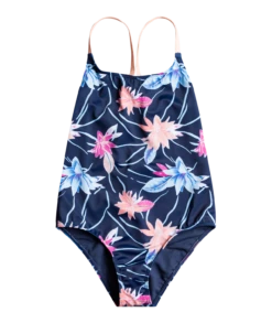 Roxy Sporty Badpak Meisjes, Blauw/bont